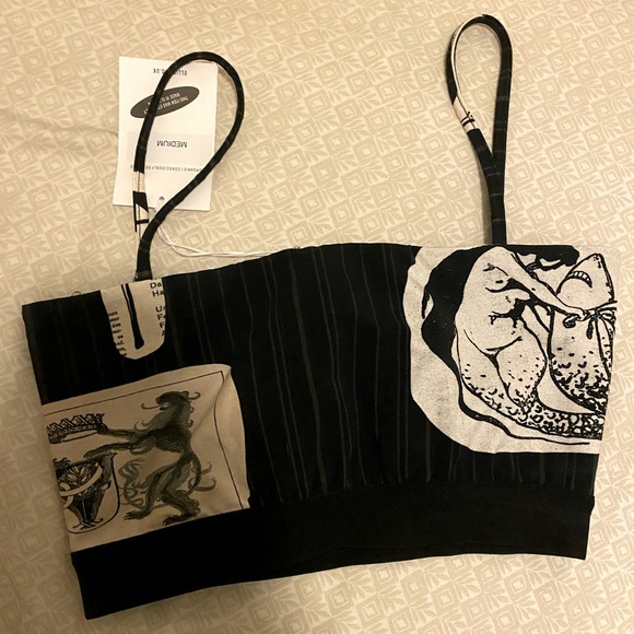 ELLISS London Pinstripe Bralette Sustainable Sold Out Piece Medium - Picture 6 of 10